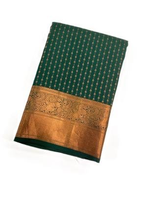 Kanjivaram Silk saree  Green Contrast