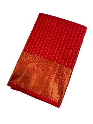 Kanjivaram Silk Saree Red Contrast